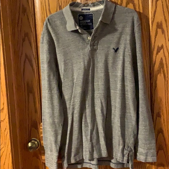 American Eagle Vintage Fit Grey Thermal Large - Picture 2 of 4
